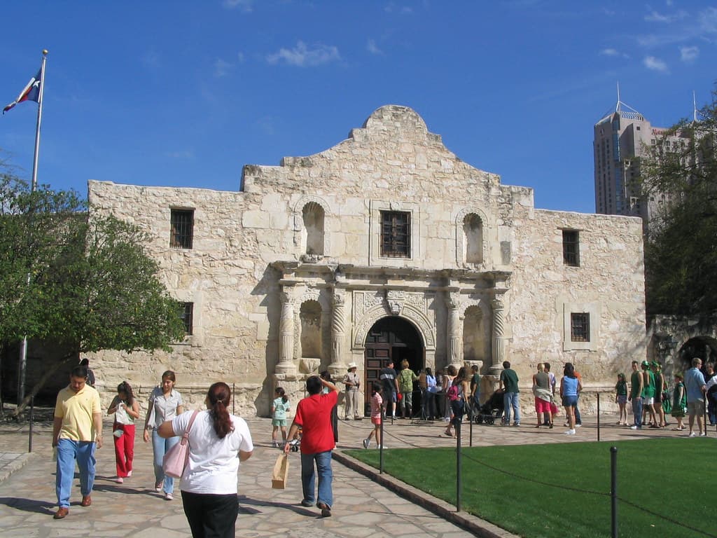 The Alamo, a historical Christian site in San Antonio, Texas.
