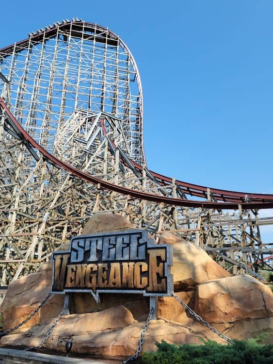 view of steel vengeance roller coaster